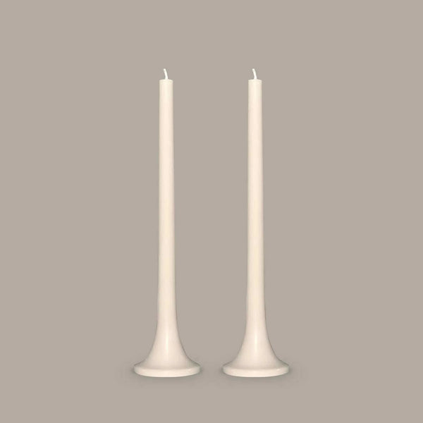 Tusk Candles Set of 2 Stone-Vesy