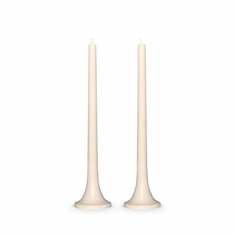 Tusk Candles Set of 2 Stone-Vesy
