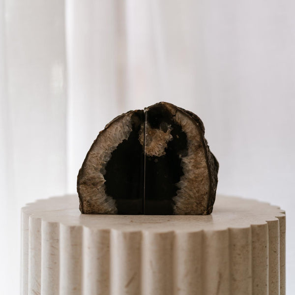 Natural Crystal Agate Bookends