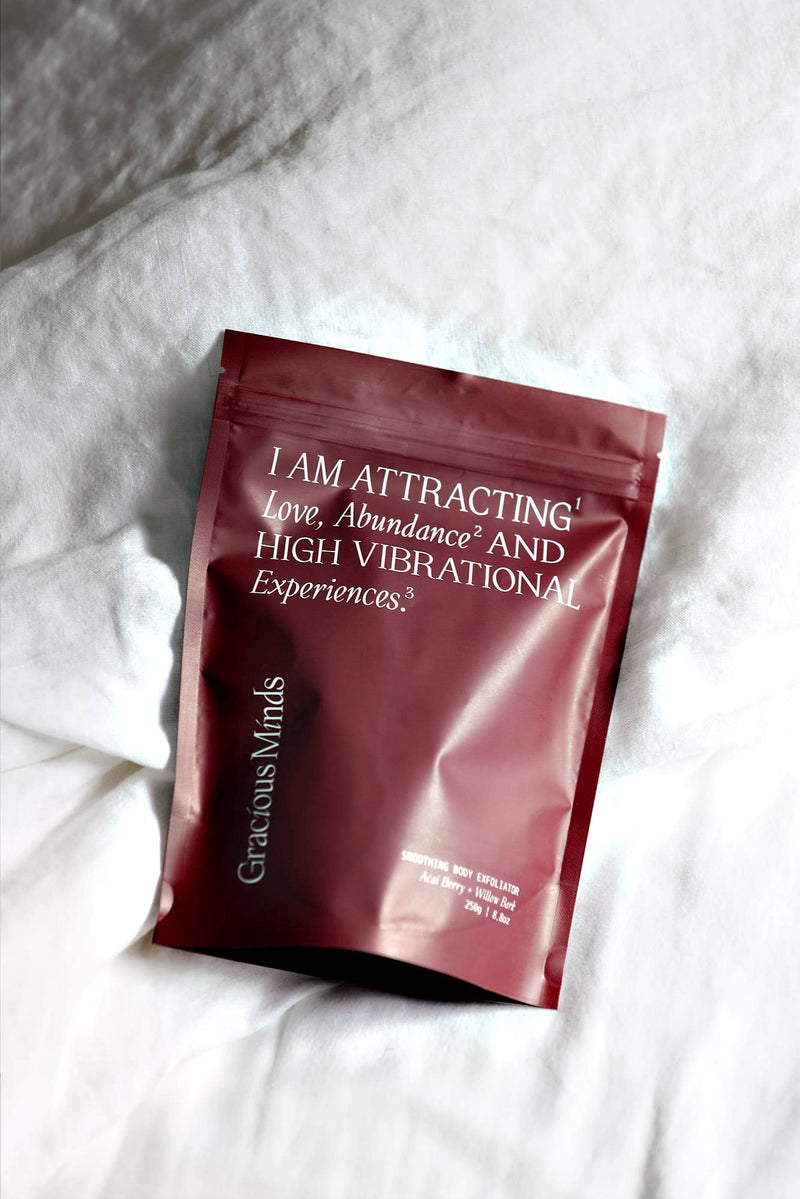 Gracious Minds Manifestation Body Scrub Acai Berry and Willow Bark
