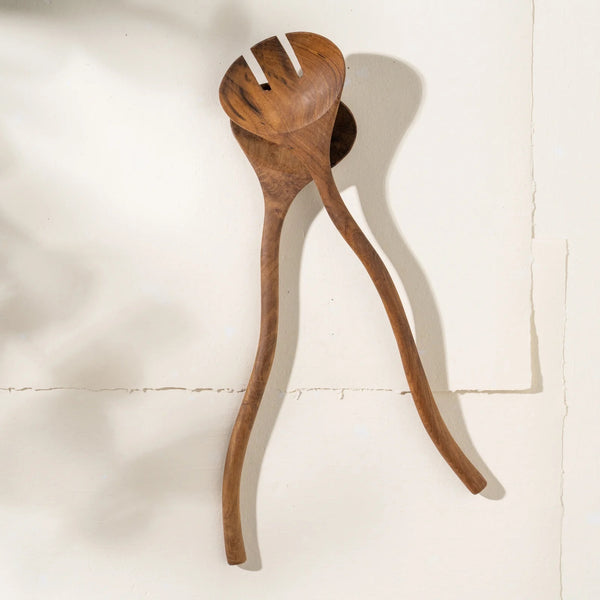 Tandi Teak Salad Servers-VESY