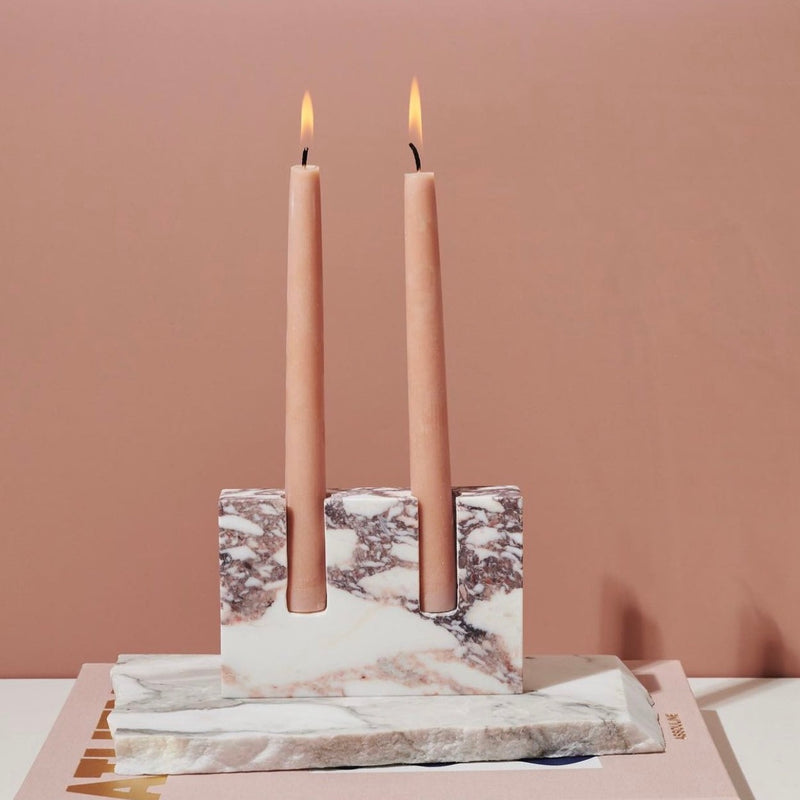 Twin Viola Candleholder